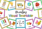 EDITABLE Rainbow Visual Timetable