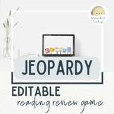 EDITABLE Reading Jeopardy Review Game