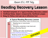 EDITABLE - Reading Recovery Lesson - Checklist - WORD Doc