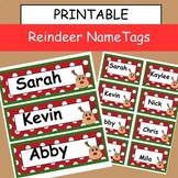 EDITABLE Reindeer Name Tags - Labels - Christmas, December
