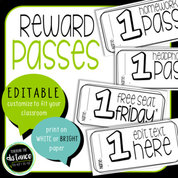 Preview of EDITABLE Reward Passes