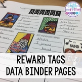EDITABLE Reward Tags Data Binder Pages or Booklet