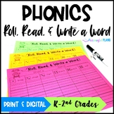 Roll, Read, & Write a Decodable Word - Digital & Print Pho
