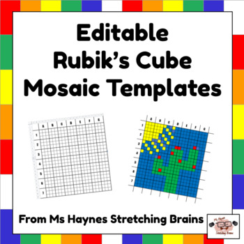 Preview of EDITABLE Rubik's Cube Mosaic Templates