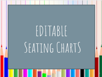 Preview of EDITABLE SEATING CHARTS