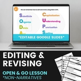 EDITABLE! SODA CUPS Editing & Revising Essays | Open & Go 
