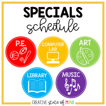 Preview of Editable Specials Schedule
