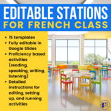 EDITABLE STATIONS for French classes