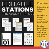 EDITABLE STATIONS for Spanish classes