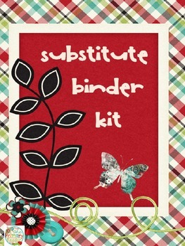 Preview of EDITABLE~ SUBSTITUTE TEACHER BINDER KIT