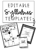 EDITABLE SYLLABUS TEMPLATE