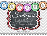 EDITABLE Scalloped Labels