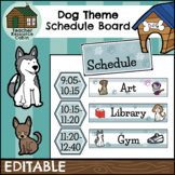 EDITABLE Schedule Board | Dog Theme Decor