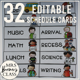 EDITABLE Schedule Cards | 32 Different Options | Classroom Decor
