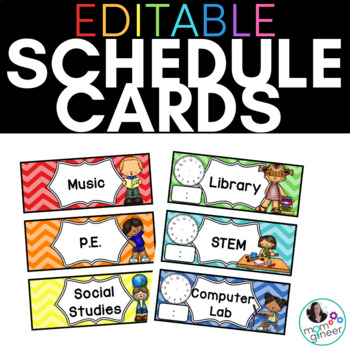 Preview of EDITABLE Schedule Cards
