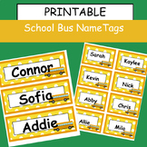 EDITABLE School Bus Name Tags - Labels