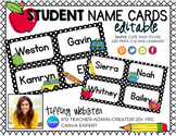 EDITABLE School Supply Student Name Tags, Labels - NEW Can