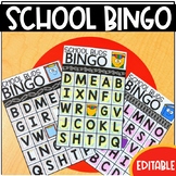 EDITABLE School Theme Bingo Cards | Perfect for Math, Read