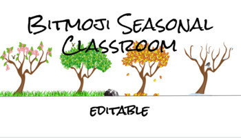 Preview of EDITABLE Seasonal Bitmoji Classroom