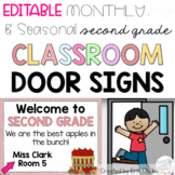 EDITABLE Seasonal Welcome to Our Classroom Door Signs | SE