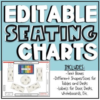 EDITABLE Seating Charts by Teaching Insite | Teachers Pay Teachers
