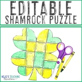 EDITABLE Shamrock Template or Clover Puzzle - Make your ow