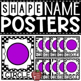 EDITABLE Shape Name Posters {Black and White Designs}