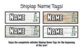 EDITABLE Shiplap Nametags