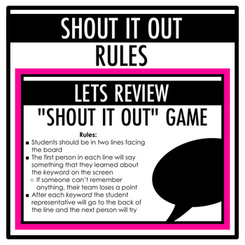 shout it out game