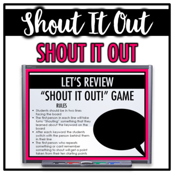 Preview of EDITABLE Shout It Out! Review Game