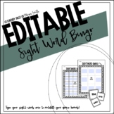 Sight Word Bingo - Editable