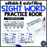 EDITABLE Sight Word Practice Book