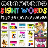 EDITABLE Build A Sight Word Activities - Fine Motor Hands-