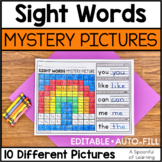 EDITABLE Sight Words Mystery Pictures | Sight Word Activities