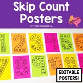EDITABLE Skip Count Posters 1-12