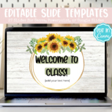 EDITABLE Slides Template | Rustic Sunflower | PowerPoint |