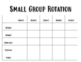 EDITABLE Small Group Rotation Schedule with Small Group list!