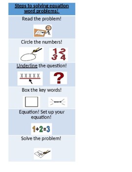 Preview of EDITABLE Solving Equations Word Problems Bookmark