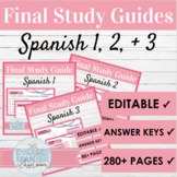 EDITABLE Spanish Study Guide Bundle | Spanish Review Activities