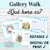 EDITABLE Spanish Time Que Hora Es Gallery Walk Writing Act