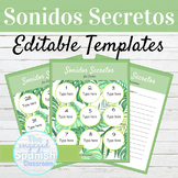 EDITABLE Speaking Activity Template Sonidos Secretos