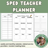 EDITABLE Special Education Teacher Planner⎮ 12 month ⎮ Wee