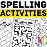 EDITABLE Spelling Activities and Practice for ANY Word Lis