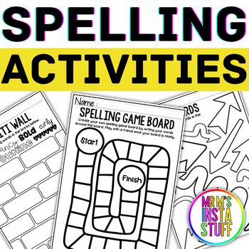 Preview of EDITABLE Spelling Activities and Practice for ANY Word List | 10 WORDS ONLY
