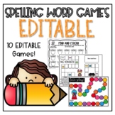 EDITABLE Spelling/Sight Word Games and Activities