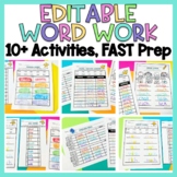 EDITABLE Spelling and Word Work Activities for ANY List of Words