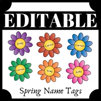 Editable Spring Flower Name s Great For Bulletin Boards Summer Spring