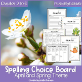 EDITABLE Spring Spelling Choice Board