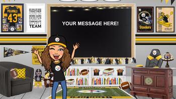 Preview of EDITABLE Steelers Football Bitmoji Classroom