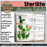 EDITABLE Sterilite Labels (Shiplap & Succulents)